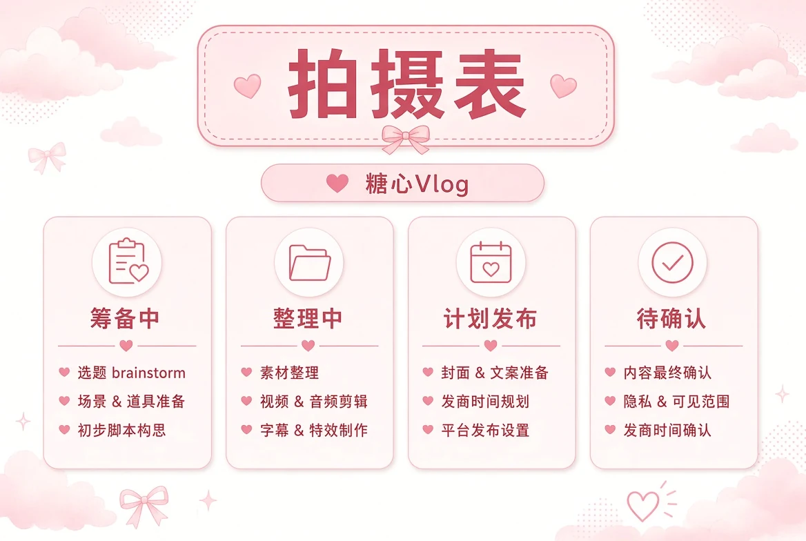 拍摄表创作阶段插画